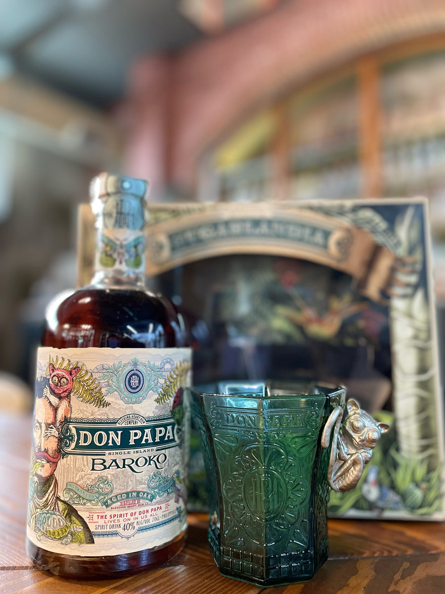 Don Papa Baroko Rum with Glass